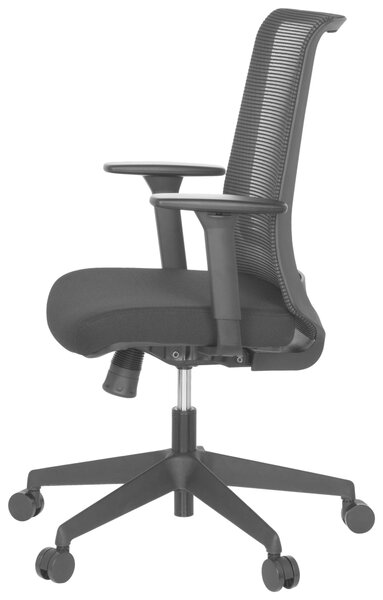 OTOČNÁ STOLIČKA, sieťovina, plochá tkanina, čierna MID.YOU - Online Only kancelárie, Online Only