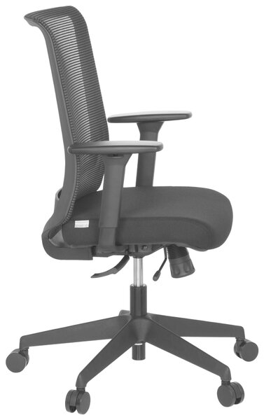 OTOČNÁ STOLIČKA, sieťovina, plochá tkanina, čierna MID.YOU - Online Only kancelárie, Online Only