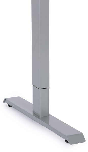 Výškovo nastaviteľný stôl, 180x80 cm, 1 motor, sivá podnož, grafit