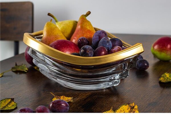 KRIŠTÁĽOVÁ MISA BOHEMIA PRESTIGE WAVE MATT GOLD 305MM