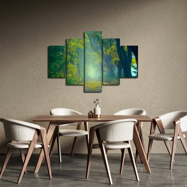 Obraz cesty lemovanej stromami (150x105 cm)