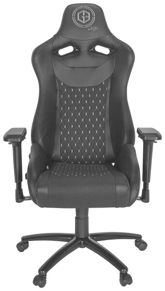 HERNÁ STOLIČKA, vzhľad kože, plochá tkanina, čierna MID.YOU - Online Only kancelárie, Online Only