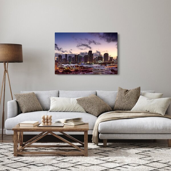 Obraz metropoly s mrakodrapmi (90x60 cm)