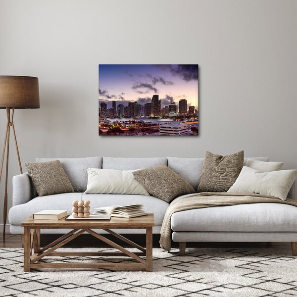 Obraz metropoly s mrakodrapmi (70x50 cm)