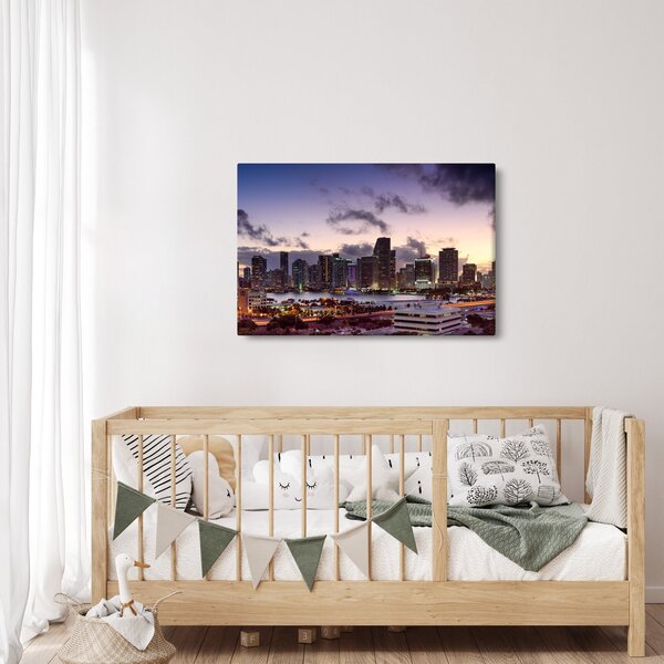 Obraz metropoly s mrakodrapmi (90x60 cm)