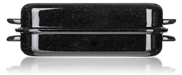 Banquet 2-dielny hranatý smaltovaný pekáč CULINARIA Black, 35 cm