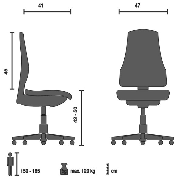 OTOČNÁ STOLIČKA, sieťovina, čierna MID.YOU - Online Only kancelárie, Online Only