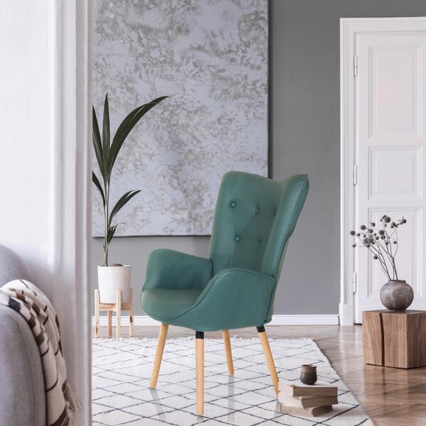 KRESLO UŠIAK, textil, mätovozelená MID.YOU - Kreslá, Online Only