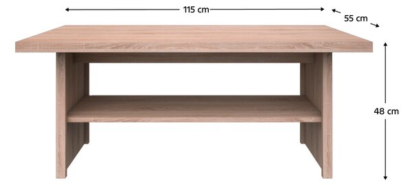 KONDELA Konferenčný stolík 115, dub sonoma, TOPTY TYP 26