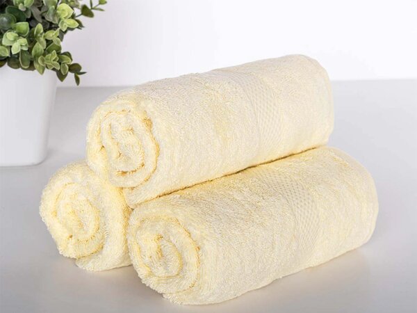 XPOSE® Froté uterák VERONA 3 ks - vanilkový 30x50 cm