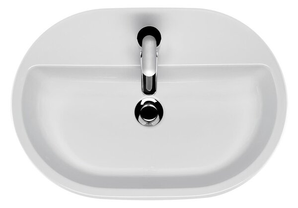 Cersanit Caspia Oval Box, umývadlo na dosku 60 x 42 cm, biela, K11-0099