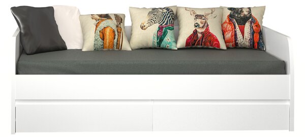 KONDELA Posteľ 2S, 90x200 biela, ERODIN