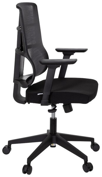 OTOČNÁ STOLIČKA, sieťovina, plochá tkanina, čierna MID.YOU - Online Only kancelárie, Online Only