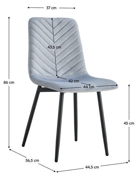 KONDELA Stolička, sivá Velvet látka/čierna, RAMITA TYP 2
