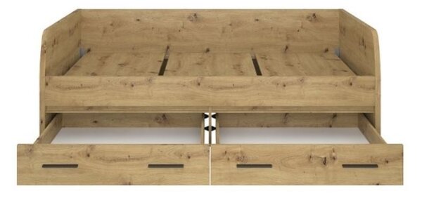 KONDELA Posteľ 2S, 90x200, dub artisan, AIRON