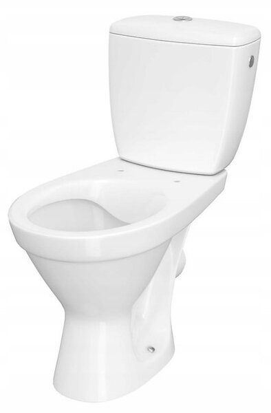 Cersanit Cersania SimpleOn 010 - WC kombi 3/6l + sedátko s pomalým zatváraním z duroplastu, horizontálny odpad, biela, K11-2337