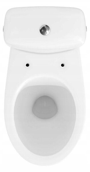 Cersanit Cersania SimpleOn 010 - WC kombi 3/6l + sedátko s pomalým zatváraním z duroplastu, horizontálny odpad, biela, K11-2337