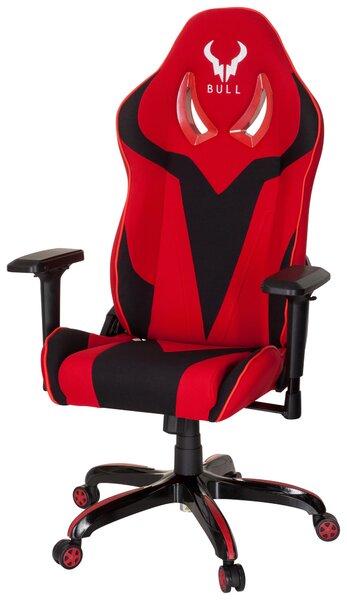 HERNÁ STOLIČKA, plochá tkanina, červená, čierna MID.YOU - Online Only kancelárie, Online Only