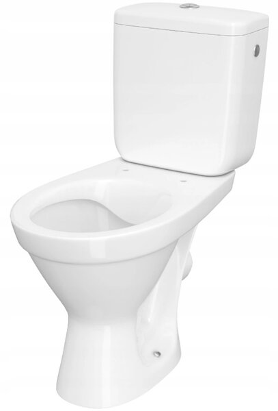 Cersanit Cersania SimpleOn 010 - WC kombi 3/6l + sedátko s pomalým zatváraním z duroplastu, horizontálny odpad, biela, K11-2339