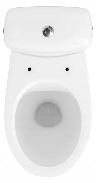 Cersanit Cersania SimpleOn 010 - WC kombi 3/6l + Slim sedátko s pomalým zatváraním z duroplastu, horizontálny odpad, biela, K11-2338