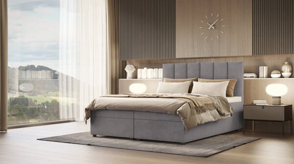 Hotelová posteľ DELTA - 120x200, svetlo šedá
