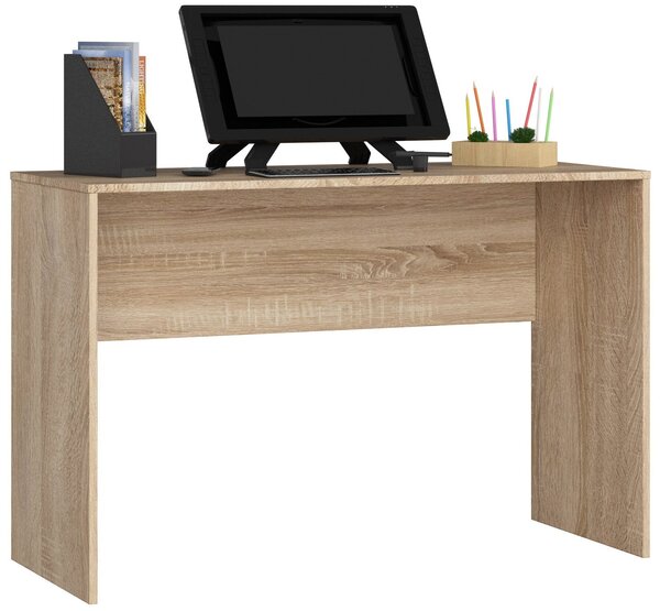 Ak furniture Rohový psací stůl B-17 s komodou dub sonoma