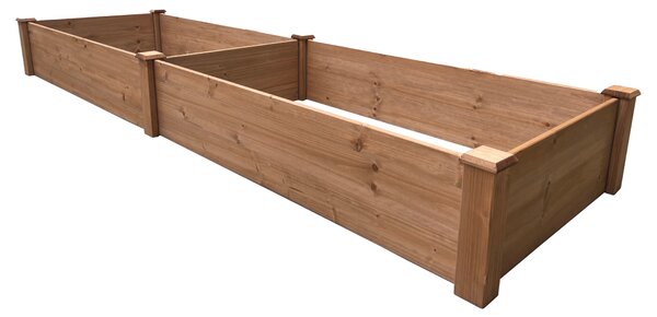 KONDELA Vyvýšený záhon, drevo, hnedá, JELNO