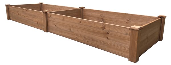 KONDELA Vyvýšený záhon, drevo, hnedá, JELNO