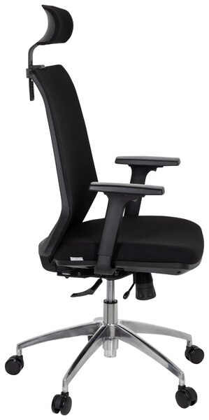 OTOČNÁ STOLIČKA, sieťovina, plochá tkanina, čierna MID.YOU - Online Only kancelárie, Online Only