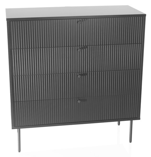 KOMODA, čierna, 90/95/40 cm MID.YOU - Komody, Online Only