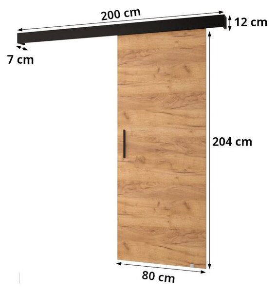 NovýNábytok.sk Posuvné dvere 80 cm Slavdro 3 (biela matná + čierna matná). Akcia -81%. Vlastná spoľahlivá doprava až k Vám domov. 1108841