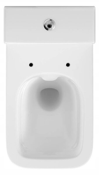 Cersanit Crea Clean On, hranatá kombi misa vrátane Slim sedátka z duroplastu, biela, K114-022