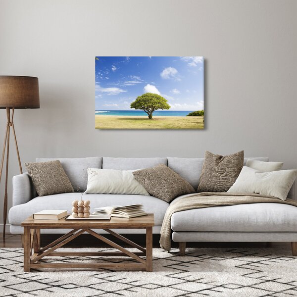 Obraz pláže so stromom (90x60 cm)