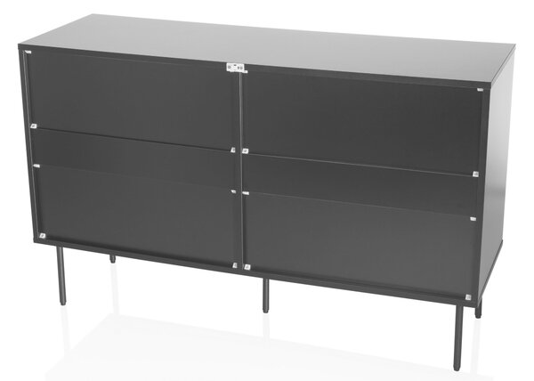 KOMODA, čierna, 120/40/75 cm MID.YOU - Komody, Online Only