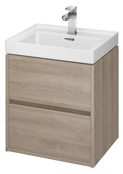 Cersanit Crea, závesná skrinka s umývadlom 50cm, set B113, dub, S801-287
