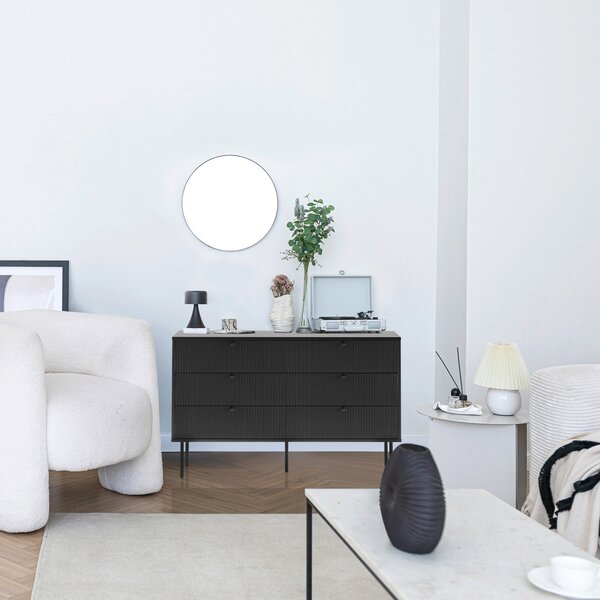 KOMODA, čierna, 120/40/75 cm MID.YOU - Komody, Online Only