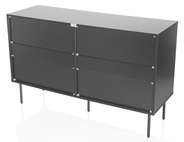 KOMODA, čierna, 120/40/75 cm MID.YOU - Komody, Online Only