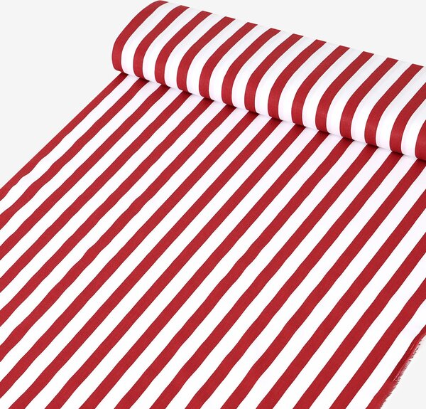 Goldea vianočné bavlnené plátno – červené prúžky 160 cm
