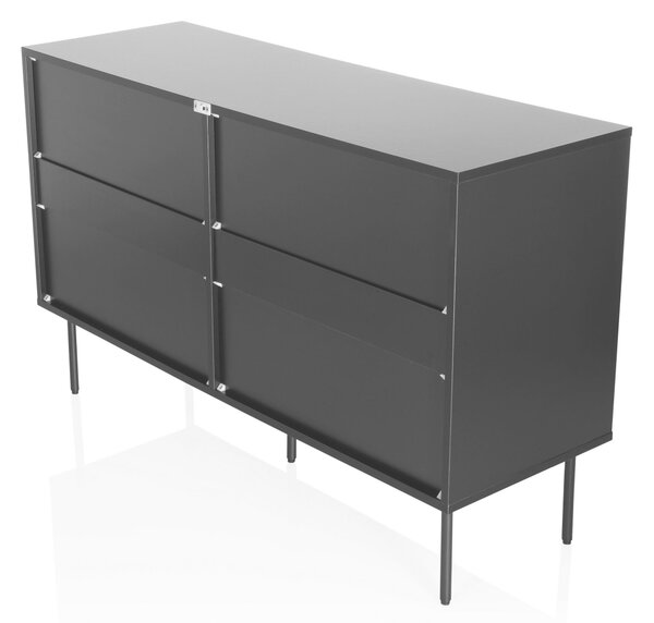 KOMODA, čierna, 120/40/75 cm MID.YOU - Komody, Online Only