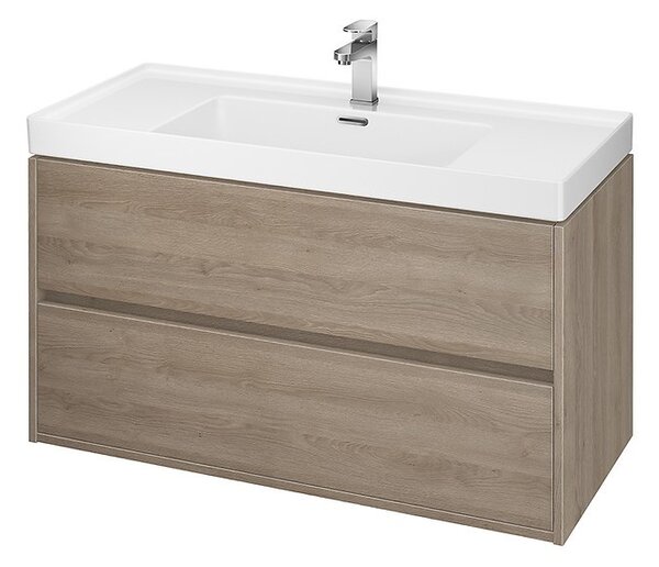 Cersanit Crea, závesná skrinka s umývadlom 100cm, set B117, dub, S801-290