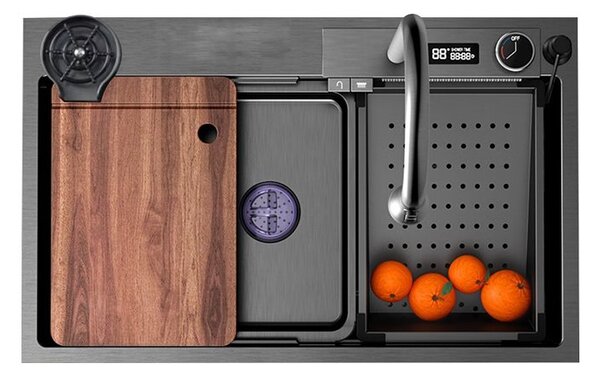 Multifunkčný smart drez BestBerg BBSS-10 / 75 x 45 x 22 cm / nerezová oceľ