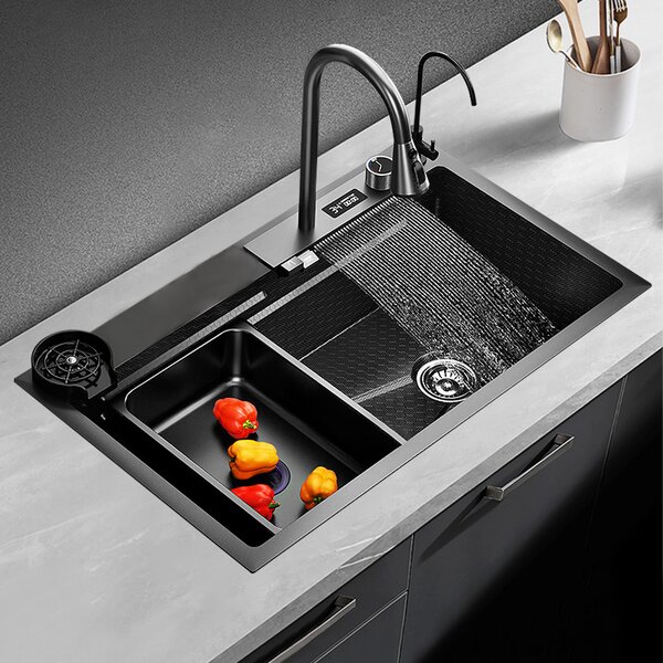 Multifunkčný smart drez BestBerg BBSS-10 / 75 x 45 x 22 cm / nerezová oceľ