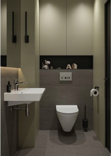 Cersanit Mille Plus CleanOn, závesná WC misa 500x360x365 mm + sedadlo z duroplastu s pomalým zatváraním, biela, S701-454