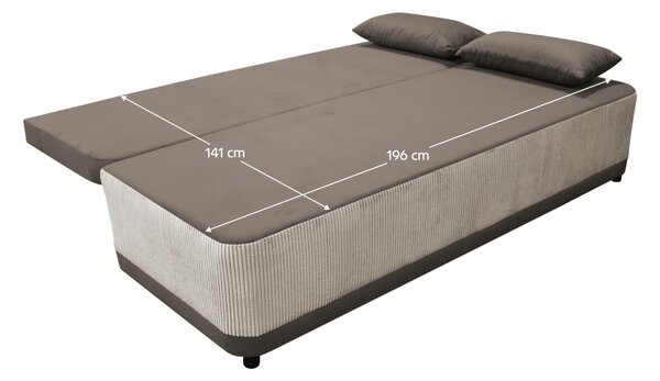 KONDELA Rozkladacia pohovka, sivobéžová Taupe, SENTY