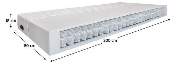 KONDELA Matrac, taštičkový, 18 cm, 80x200 cm, TASTI
