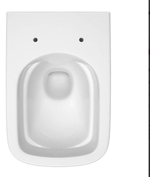 Cersanit Larga square Clean On, závesná wc misa 3/5 l + sedátko s pomalým zatváraním z duroplastu, biela, S701-473