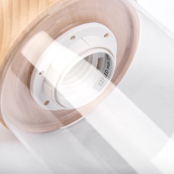 Luster na lanku WOODNEST 1xE27/15W/230V borovica/krémová