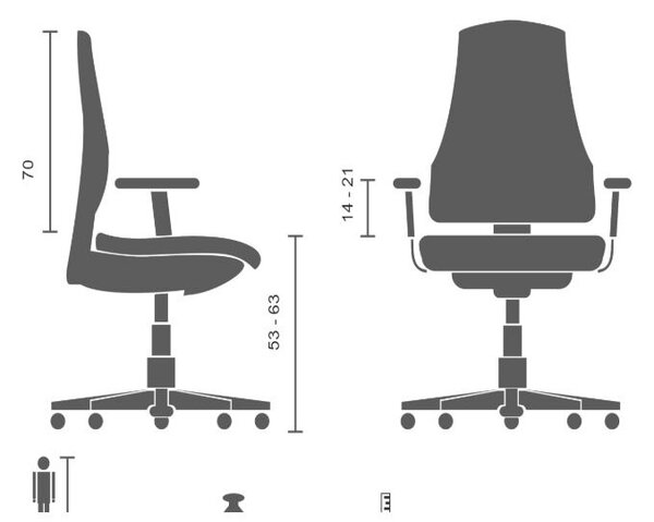 KANCELÁRSKE KRESLO, plochá tkanina, čierna MID.YOU - Online Only kancelárie, Online Only