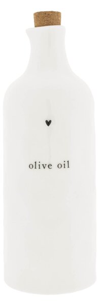Keramická fľaša na olivový olej Heart Black 700 ml