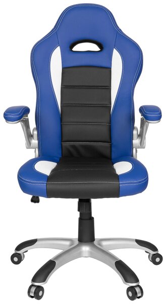 HERNÁ STOLIČKA, vzhľad kože, modrá, čierna, biela MID.YOU - Online Only kancelárie, Online Only